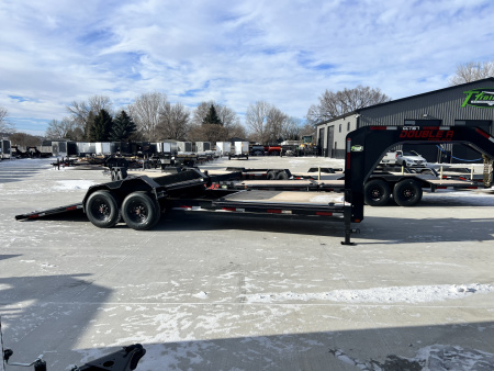 New 2026 Double A GOOSENECK 24 ft=16 ft Tilt + 8 ft flat Gravity Tilt HEAVY DUTY 16K Trailer