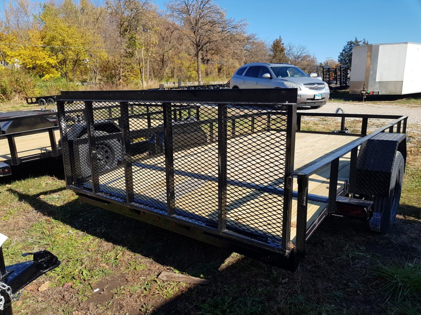 New 2026 MEB 77x12 Angle Frame Utility Trailer w Dovetail and Gate