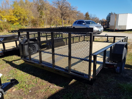 New 2026 MEB 77x12 Angle Frame Utility Trailer w Dovetail and Gate