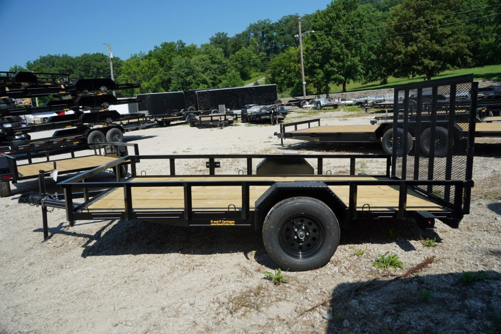 New 2026 MEB 77x12 Angle Frame Utility Trailer w/Gate