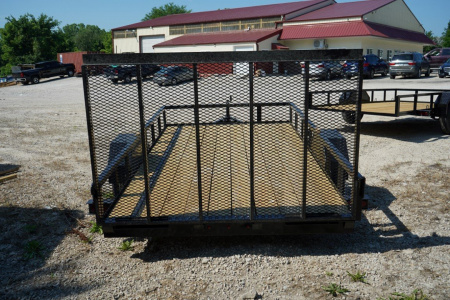 New 2026 MEB 77x12 Angle Frame Utility Trailer w/Gate