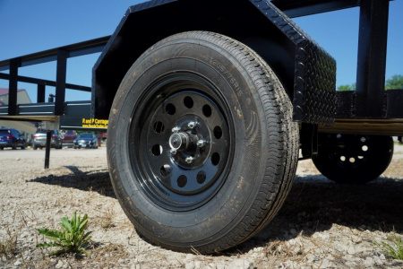 New 2026 MEB 77x12 Angle Frame Utility Trailer w/Gate