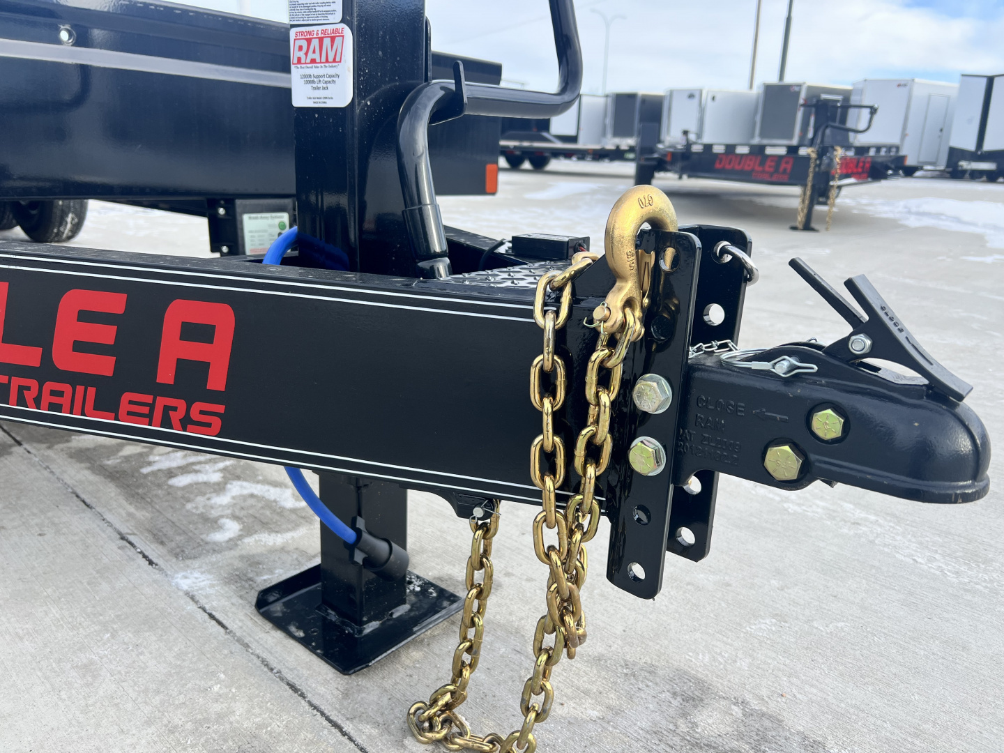 New NEW 2026 Double A 22’ flatbed Equipment Trailer 2-7000 lb axles=14K, dovetail, MONSTER Ramps