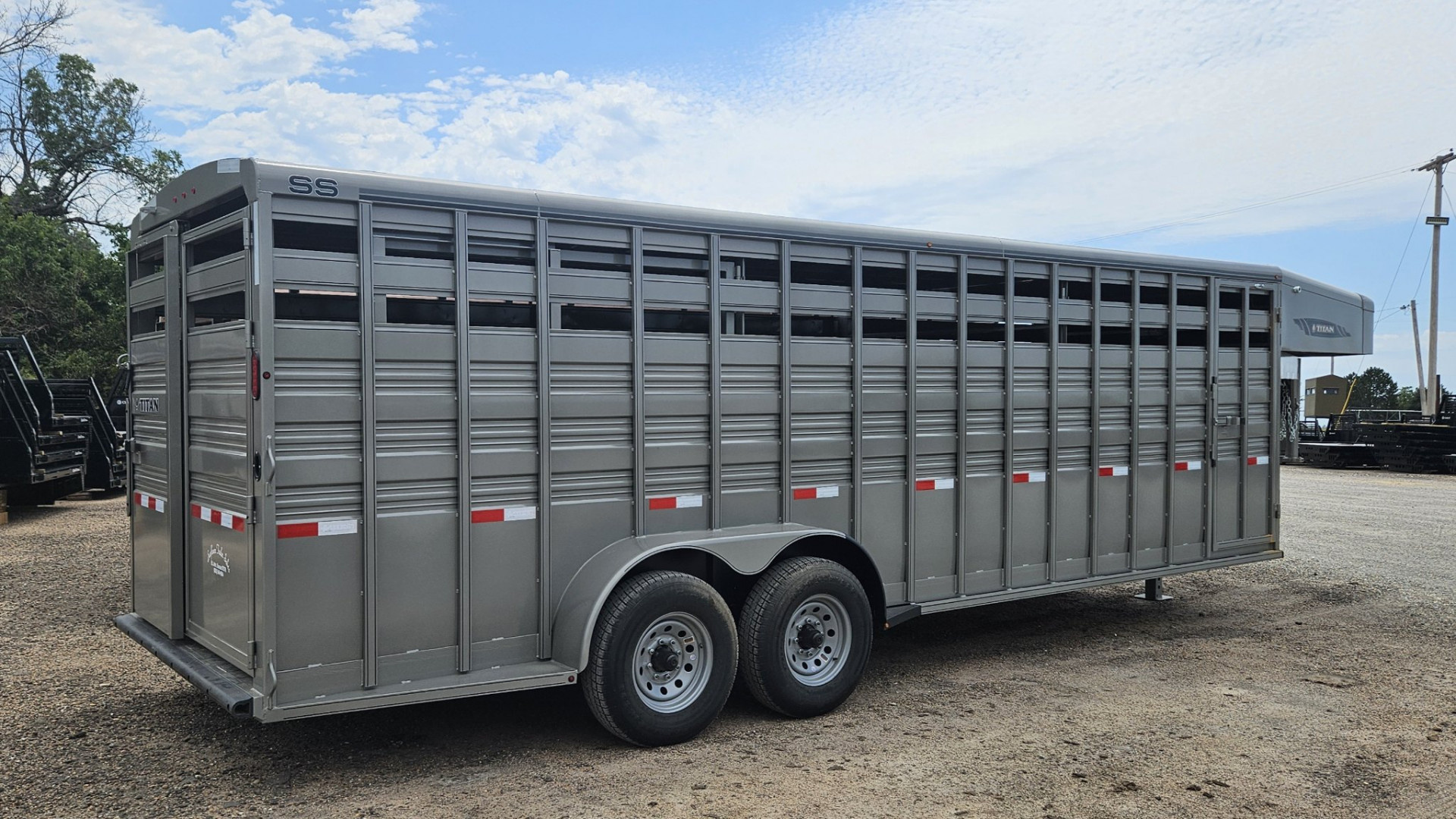 New 2026 Titan Trailer Standard 6'8 x 24' Stock Trailer