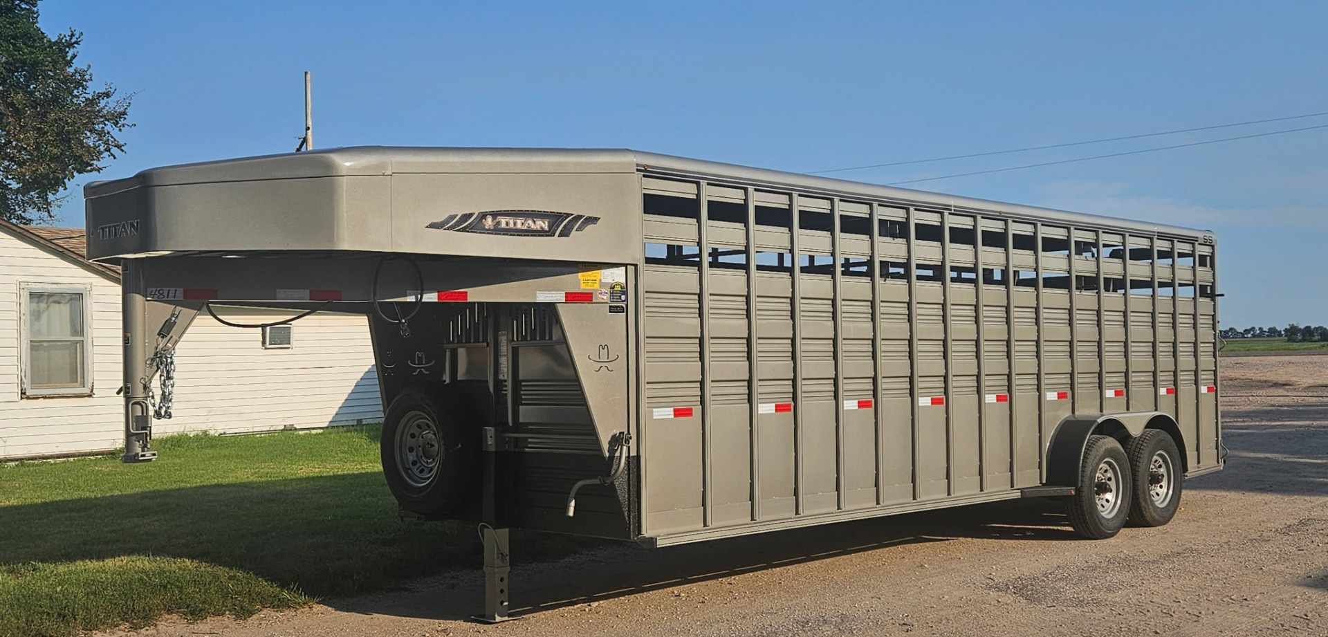 New 2026 Titan Trailer Standard 6'8 x 24' Stock Trailer