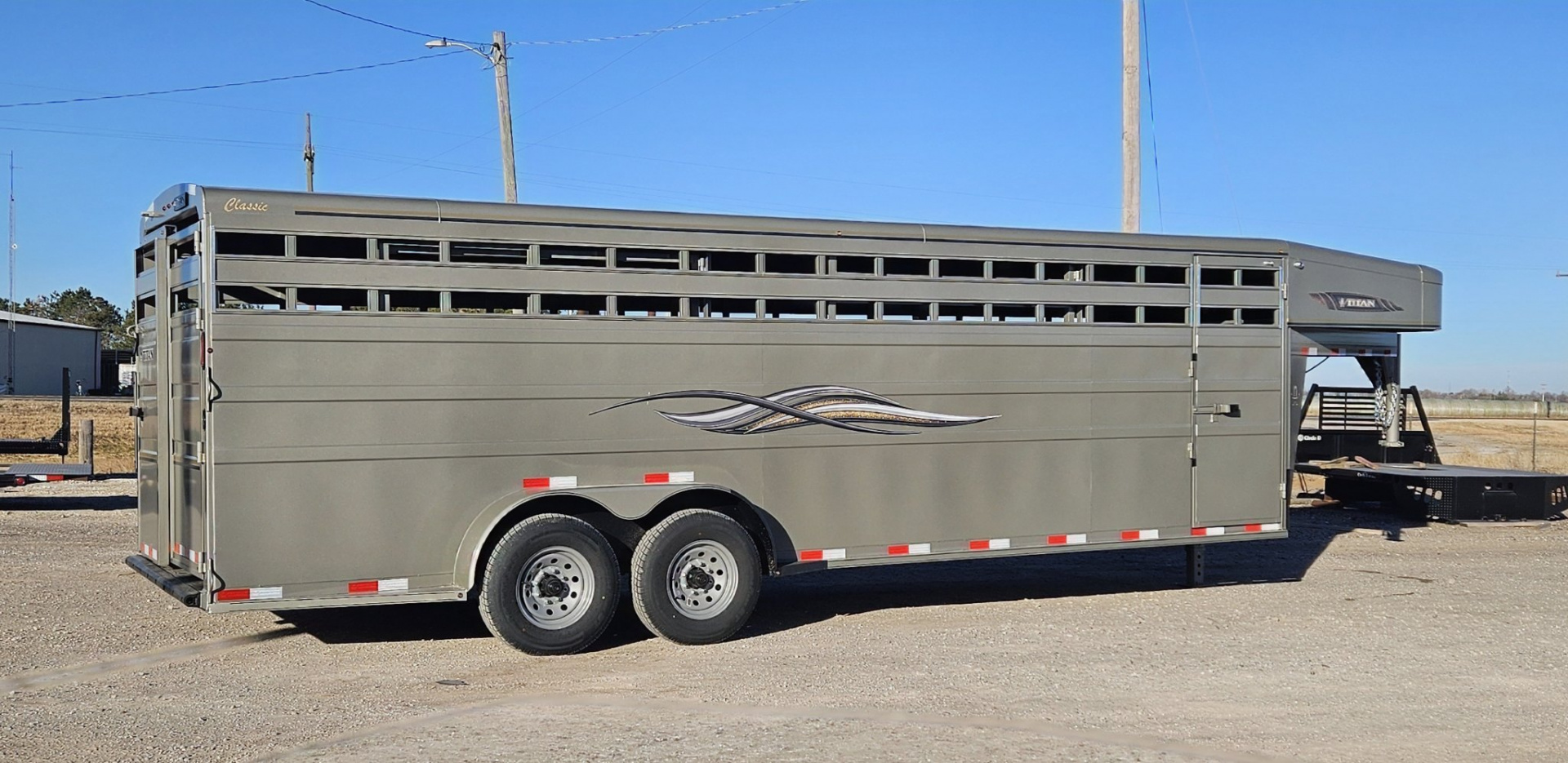 New 2026 Titan Trailer Classic 6'8 x 24' Stock Trailer