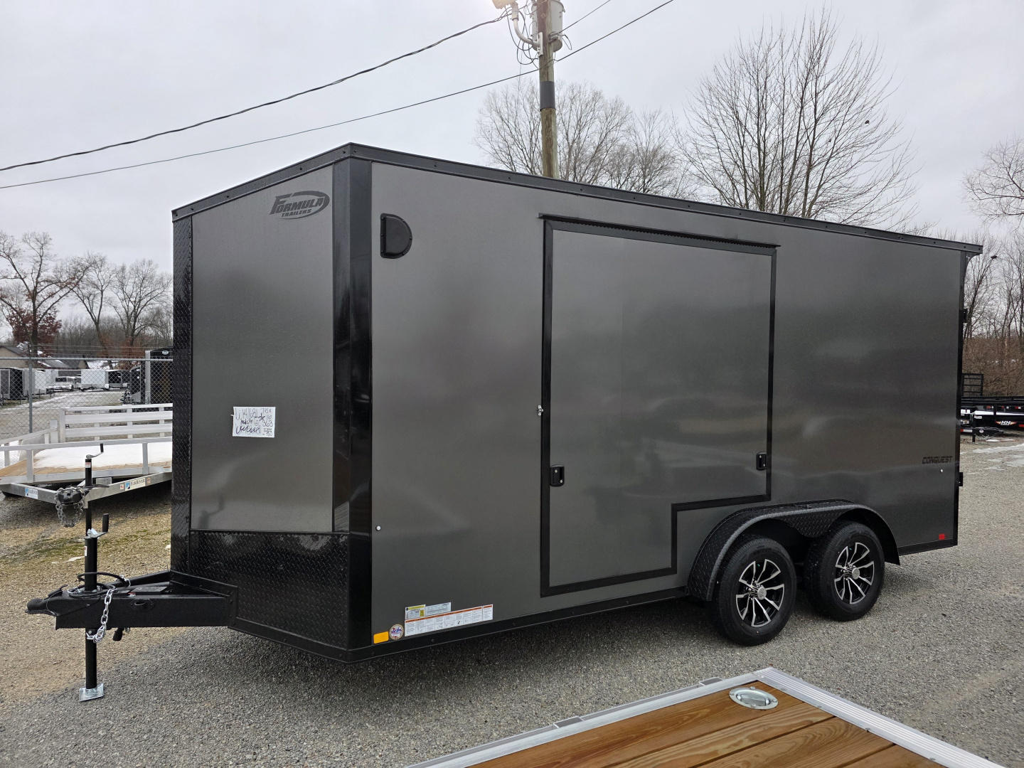 New 2026 Formula Trailers 7.5X16 UTV SXS ESCAPE DOOR BLACKOUT SCREWLESS GOLF CART Cargo / Enclosed Trailer