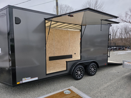 New 2026 Formula Trailers 7.5X16 UTV SXS ESCAPE DOOR BLACKOUT SCREWLESS GOLF CART Cargo / Enclosed Trailer