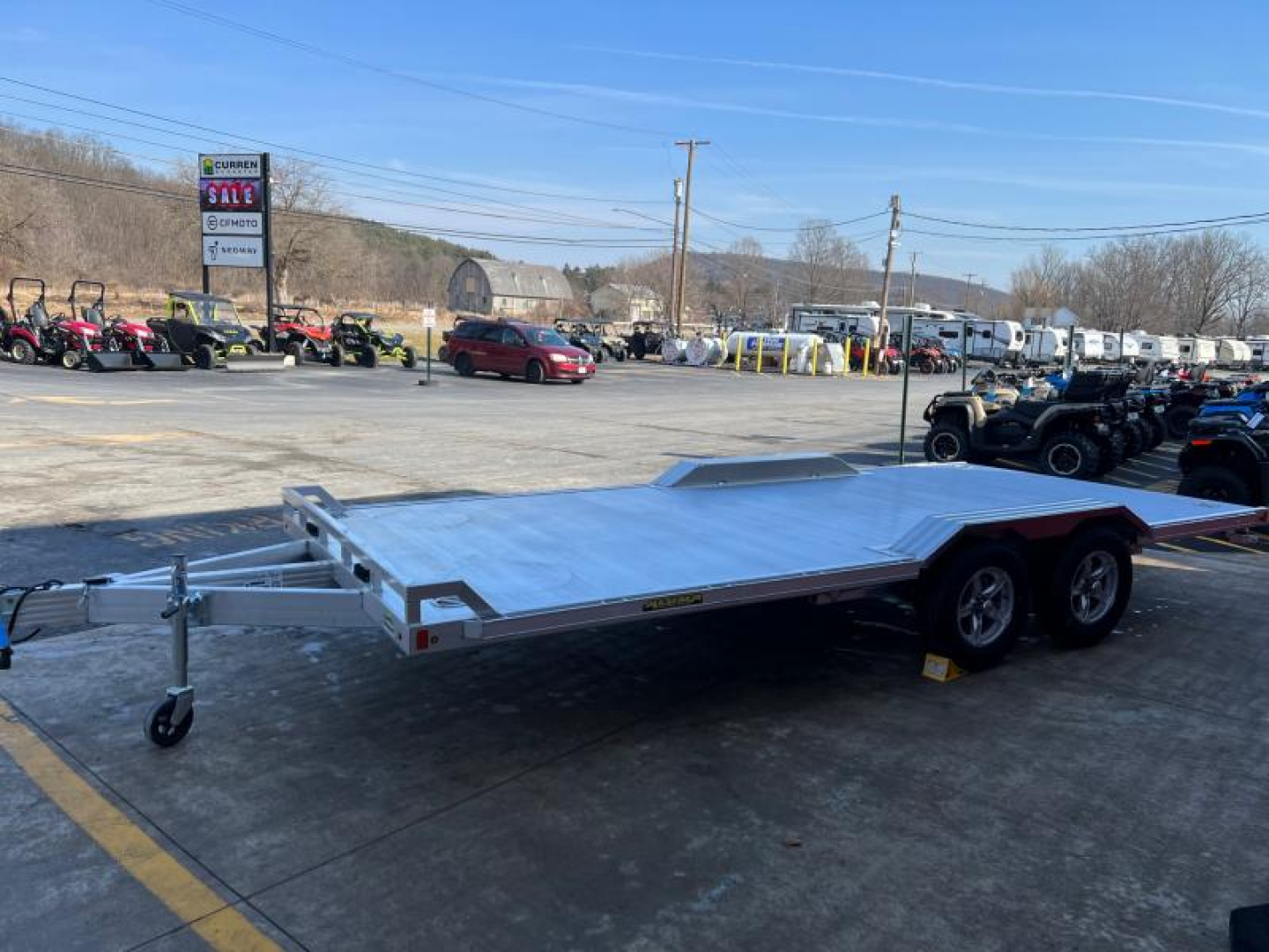 New 2024 Aluma WB18-TA-EL-DOF-R-RR-RTD Utility Trailer