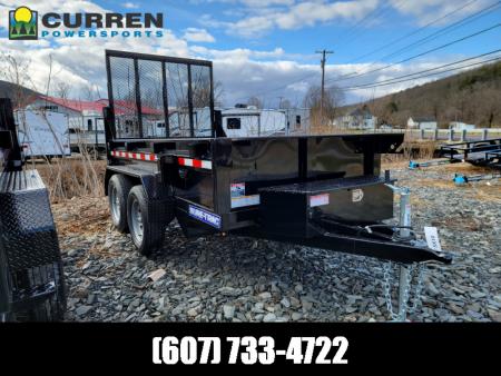 New 2024 Sure-Trac 5x10 7K Low Profile Homeowner Dump Trailer- Landscape and Dump Gate- Spare Tire Carrier- Single Ram Lift- Integrated Tarp Mount