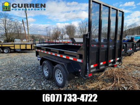 New 2024 Sure-Trac 5x10 7K Low Profile Homeowner Dump Trailer- Landscape and Dump Gate- Spare Tire Carrier- Single Ram Lift- Integrated Tarp Mount