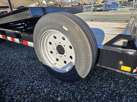 New 2026 Sure-Trac 7x18+4 17.6K Tilt Equipment Trailer- HD Bulkhead with Integrated Tie Downs- Spare Tire Carrier- Toolbox with Interior Light- Hydraulic Dampener with Stop Valve