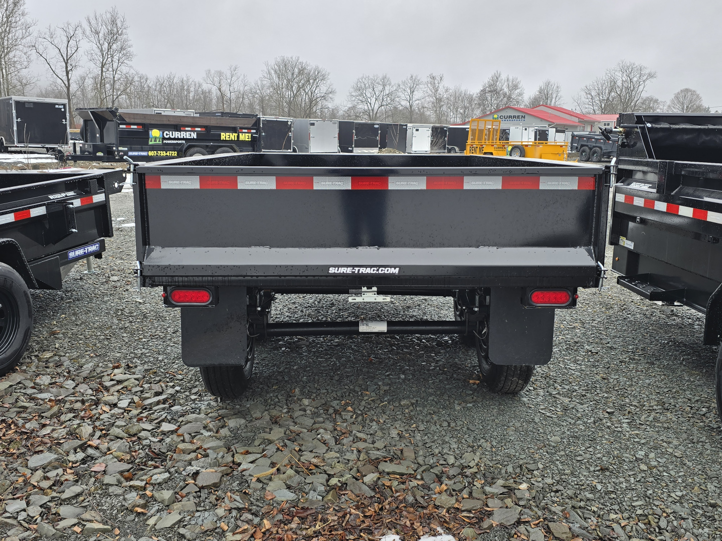 New 2026 Sure-Trac 6x10 10K Deckover Dump Trailer- Spready/Pickup Style Gate- Spare Tire Carrier- Integrated Tarp Mount