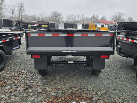 New 2026 Sure-Trac 6x10 10K Deckover Dump Trailer- Spready/Pickup Style Gate- Spare Tire Carrier- Integrated Tarp Mount
