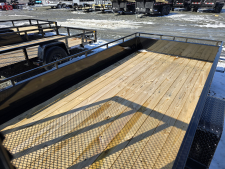 New 2026 Sure-Trac 6x12 3K Steel High Side Utility Trailer- Fold Flat Ramp- Self Retaining Gate Pins- Spare Tire Carrier- Pressure Treated Decking
