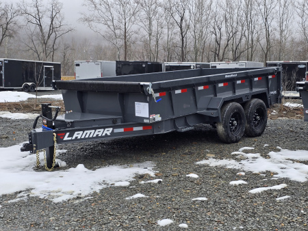 New 2026 Lamar Trailers 2026 Lamar Trailers 7x14 14K Dump Trailer- Ramps- Barn Door Gate- Tarp Kit- Spare Tire Carrier- Stake Pockets