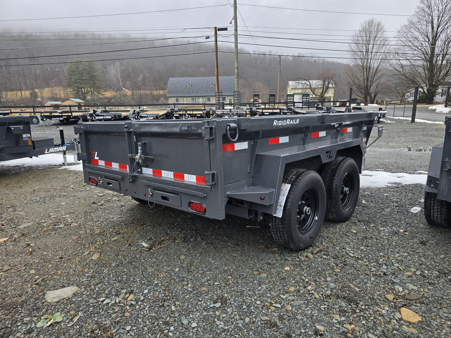 New 2026 Lamar Trailers 6.5x10 10K Dump Trailer- Ramps- Barn Door Gate- Tarp Kit- Spare Tire Carrier- Stake Pockets