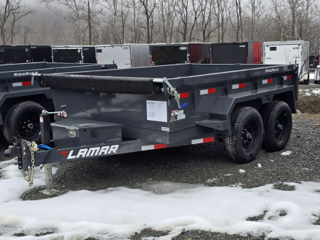 New 2026 Lamar Trailers 6.5x10 10K Dump Trailer- Ramps- Barn Door Gate- Tarp Kit- Spare Tire Carrier- Stake Pockets