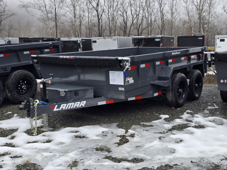 New 2026 Lamar Trailers 6.5x12 10K Dump Trailer- Ramps- Barn Door Gate- Tarp Kit- Spare Tire Carrier- Stake Pockets