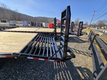 New 2026 Sure-Trac 8.5x18+4 15K Standard Duty Deckover Trailer- Stand Up Ramps with Adjustable Support Legs- HD Tube Bulkhead- 4' Beavertail