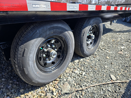 New 2026 Sure-Trac 8.5x18+4 15K Standard Duty Deckover Trailer- Stand Up Ramps with Adjustable Support Legs- HD Tube Bulkhead- 4' Beavertail