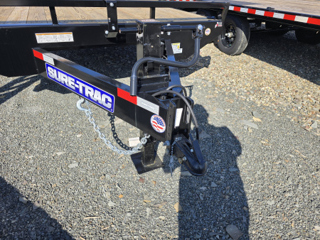 New 2026 Sure-Trac 8.5x18+4 15K Standard Duty Deckover Trailer- Stand Up Ramps with Adjustable Support Legs- HD Tube Bulkhead- 4' Beavertail