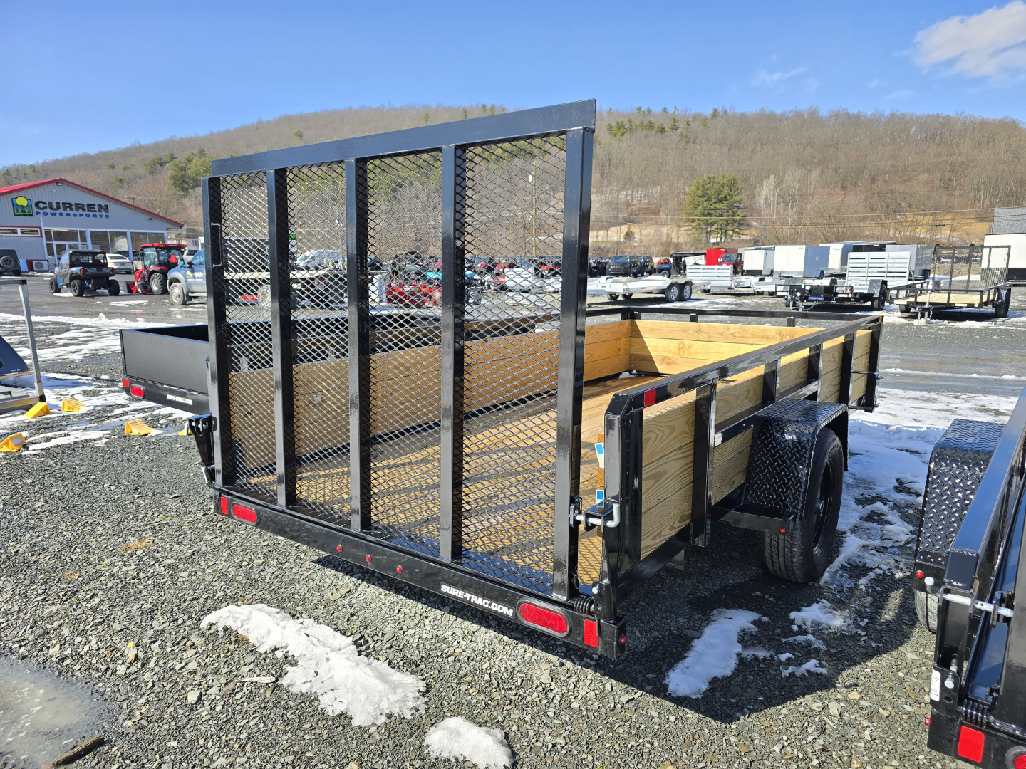 New 2026 Sure-Trac 6x12 3K 3 Board High Side Tube Top Utility Trailer- Fold Flat Ramp- Spare Tire Carrier- D Ring Tie Downs- Pressure Treated Pine Decking
