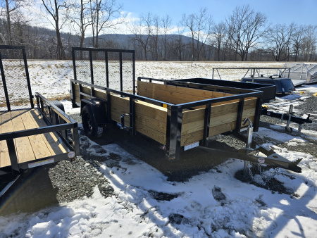 New 2026 Sure-Trac 6x12 3K 3 Board High Side Tube Top Utility Trailer- Fold Flat Ramp- Spare Tire Carrier- D Ring Tie Downs- Pressure Treated Pine Decking