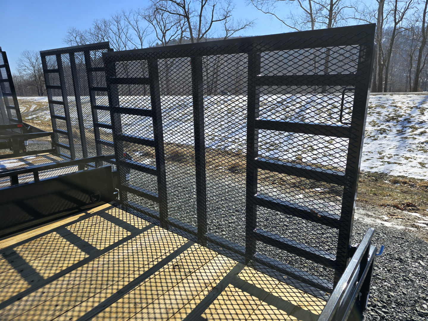 New 2026 Sure-Trac 7x16 7K Steel High Side Utility Trailer- Lay Flat Reinforced Ladder Gate- Self Retaining Gate Pins- Spare Tire Carrier- LED Lighting