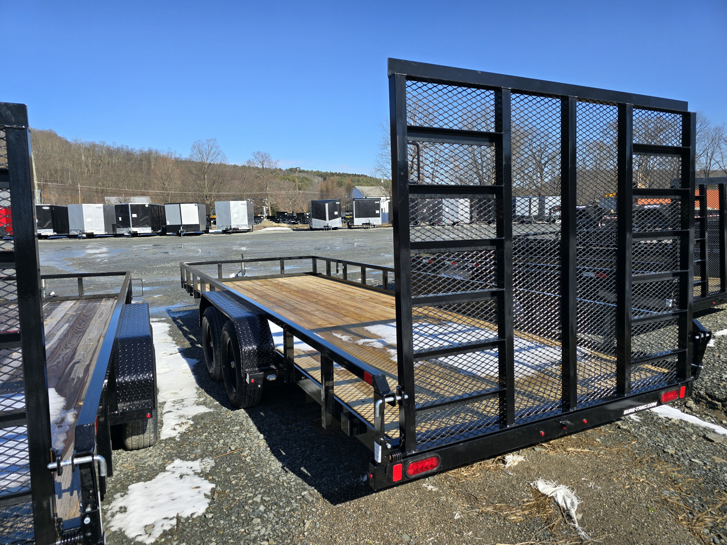 New 2026 Sure-Trac 7x20 7K Tube Top Utility Trailer- Lay Flat Reinforced Ladder Gate- Self Retaining Gate Pins- Spare Tire Carrier- LED Lights