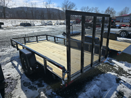 New 2026 Sure-Trac 6x12 3K Tube Top Utility Trailer- Fold Flat Ramp- Self Retained Gate Pin- Spare Tire Mount