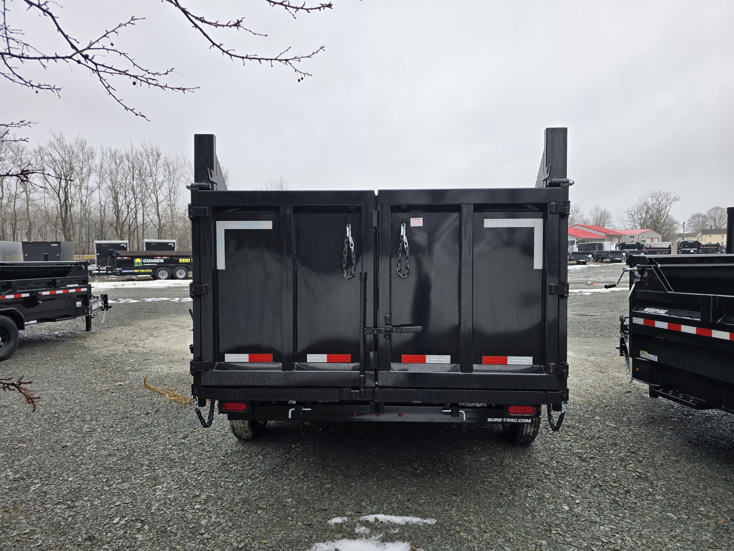 New 2026 Sure-Trac 7x14 14K Dump Trailer- 4' Tall Sides- Ramps- Combo Gate- Spare Tire Carrier- Stake Pockets- Integrated Tarp