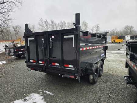 New 2026 Sure-Trac 7x14 14K Dump Trailer- 4' Tall Sides- Ramps- Combo Gate- Spare Tire Carrier- Stake Pockets- Integrated Tarp