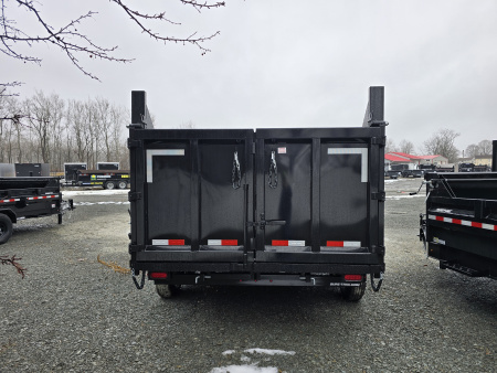 New 2026 Sure-Trac 7x14 14K Dump Trailer- 4' Tall Sides- Ramps- Combo Gate- Spare Tire Carrier- Stake Pockets- Integrated Tarp