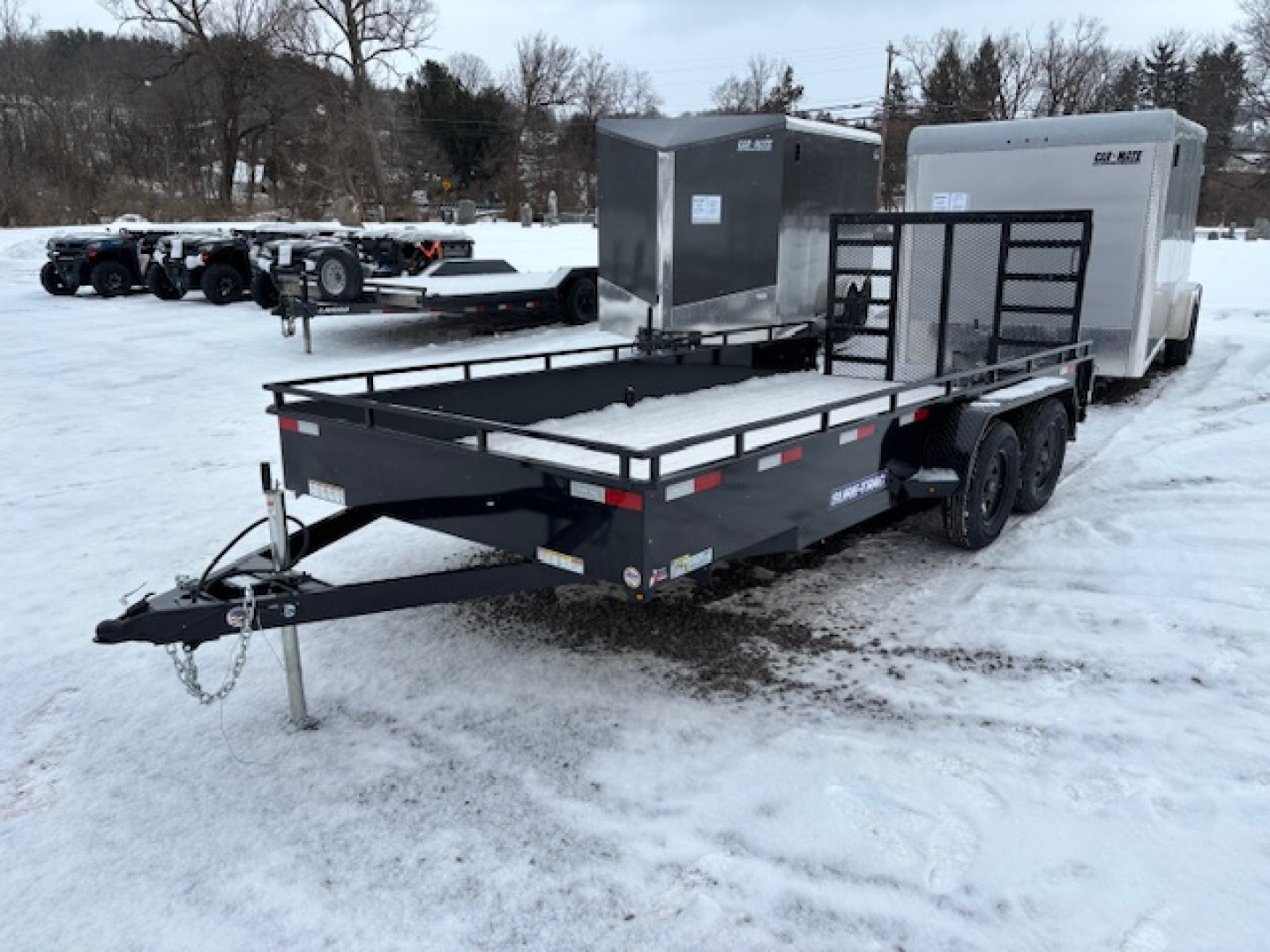 New 2026 Sure-Trac ST-USH8216-070 Utility Trailer * 7X16 7K * STEEL HIGH SIDE * LADDER GATE *