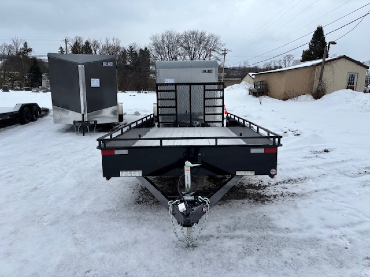 New 2026 Sure-Trac ST-USH8216-070 Utility Trailer * 7X16 7K * STEEL HIGH SIDE * LADDER GATE *