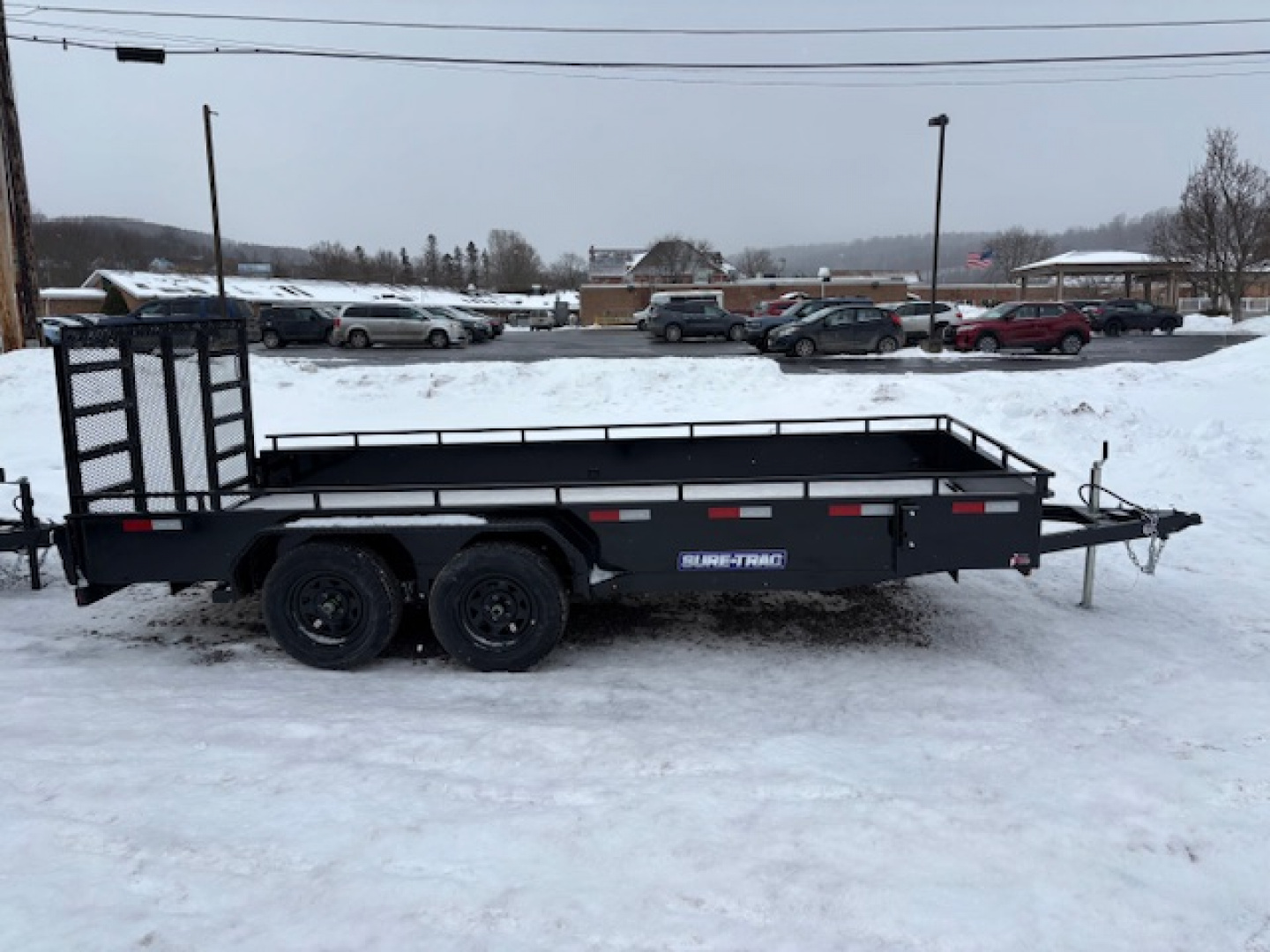 New 2026 Sure-Trac ST-USH8216-070 Utility Trailer * 7X16 7K * STEEL HIGH SIDE * LADDER GATE *