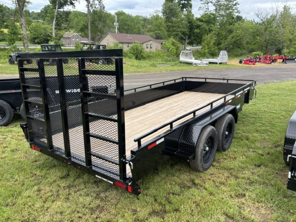 New 2026 Sure-Trac ST-USH8216-070 Utility Trailer * 7X16 7K * STEEL HIGH SIDE * LADDER GATE *