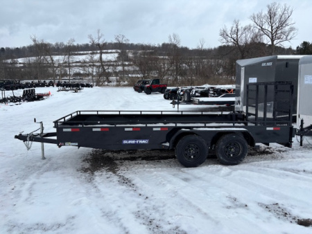 New 2026 Sure-Trac ST-USH8216-070 Utility Trailer * 7X16 7K * STEEL HIGH SIDE * LADDER GATE *