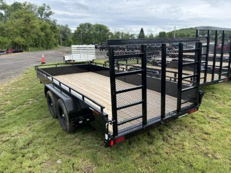 New 2026 Sure-Trac ST-USH8216-070 Utility Trailer * 7X16 7K * STEEL HIGH SIDE * LADDER GATE *