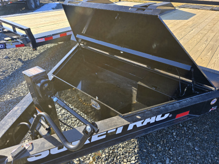 New 2026 Sure-Trac 7x17+3 17.6K Full Width Equipment Trailer- HD Bulkhead with Integrated Tie Downs- Drove Over Fenders- Full Width Ramps- Oversized Stake Pockets- Built-in Toolbox with Interior Light