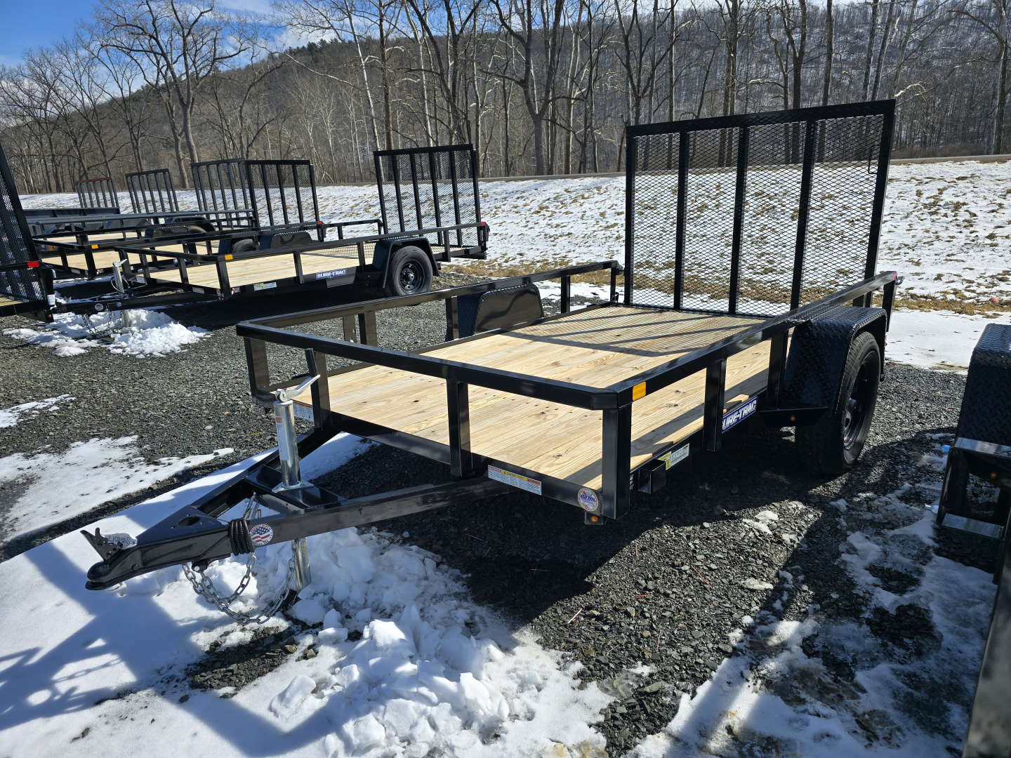 New 2026 Sure-Trac 6x10 3K Tube Top Utility Trailer- Fold Flat Ramp- Spare Tire Carrier- Self Retained Gate Pins- Pressure Treated Decking