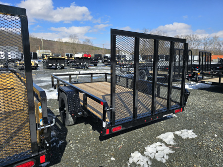 New 2026 Sure-Trac 6x10 3K Tube Top Utility Trailer- Fold Flat Ramp- Spare Tire Carrier- Self Retained Gate Pins- Pressure Treated Decking