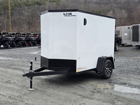 New 2026 Look Trailers 5x8 3K Enclosed Trailer *DENT ON RAMP DOOR*- Ramp Door- 1 Piece Aluminum Roof- Blackout Trim