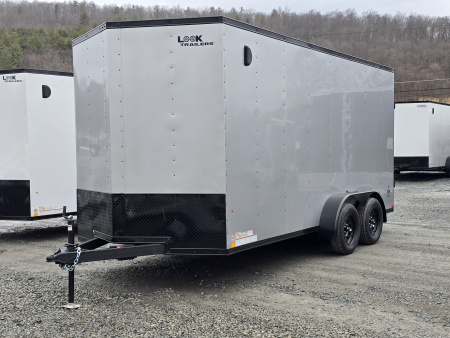 New 2026 Look Trailers 7x16 7K Enclosed Trailer- Ramp Door- 7' Interior Height- 24  OC Studs Crossmembers and Roof Bows- 1 Piece Aluminum Roof- Blackout Trim- 1 Piece Aluminum Roof
