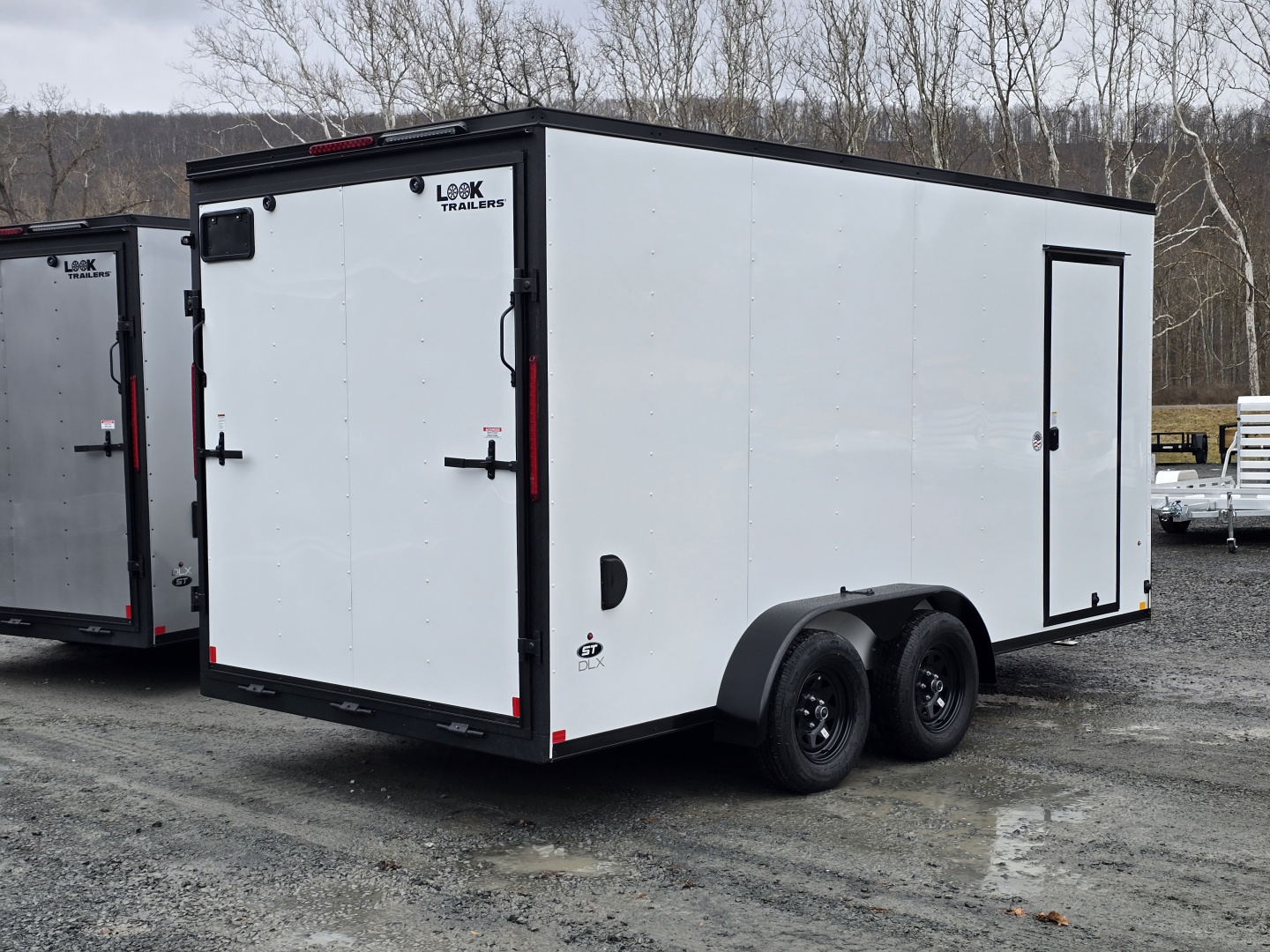 New 2026 Look Trailers 7x16 7K Enclosed Trailer- Ramp Door- 7' Interior Height- 24" OC Studs Crossmembers and Roof Bows- 1 Piece Aluminum Roof- Blackout Trim- 22" LED Loading Light