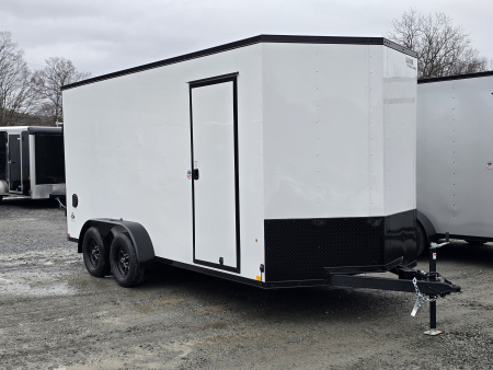 New 2026 Look Trailers 7x16 7K Enclosed Trailer- Ramp Door- 7' Interior Height- 24  OC Studs Crossmembers and Roof Bows- 1 Piece Aluminum Roof- Blackout Trim- 22  LED Loading Light