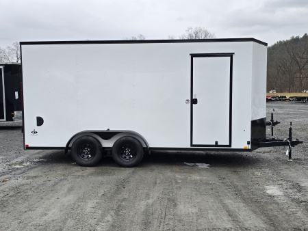 New 2026 Look Trailers 7x16 7K Enclosed Trailer- Ramp Door- 7' Interior Height- 24" OC Studs Crossmembers and Roof Bows- 1 Piece Aluminum Roof- Blackout Trim- 22" LED Loading Light
