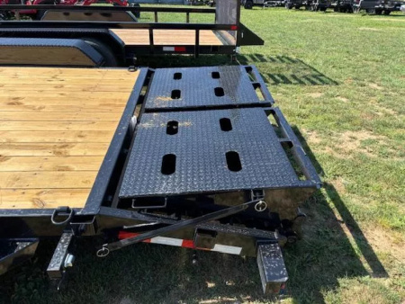 New 2026 Sure-Trac ST82173URET-B-140 Equipment Trailer * 7X17+3 14K * UNIVERSAL RAMPS * 4 D-RINGS * STAKE POCKETS *