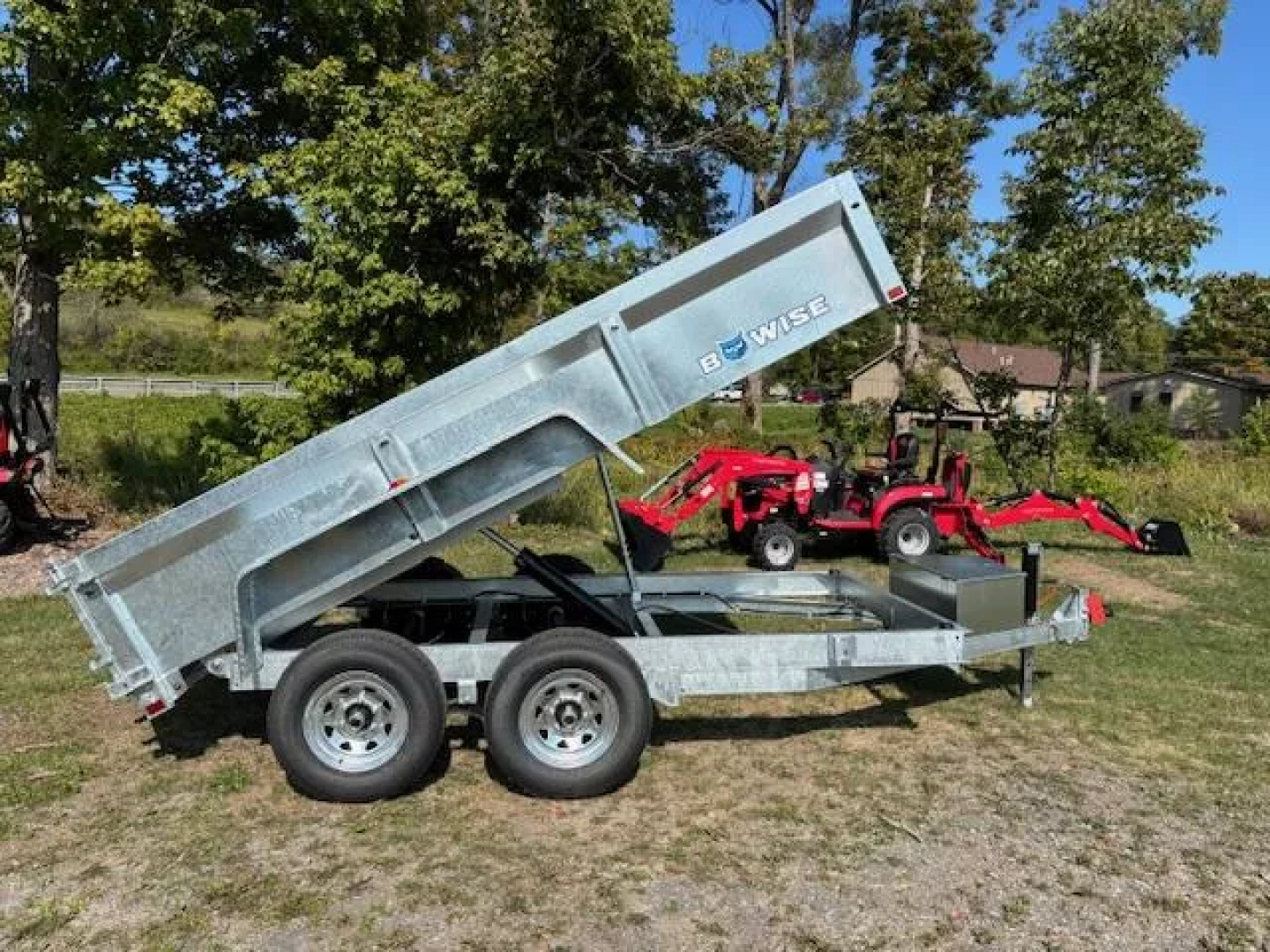 New 2026 BWISE DT612LP-LE-10-A-GALV Dump Trailer * 6X12 10K * LOW PROFILE * GALVANIZED * COMBO GATE * RAMPS *